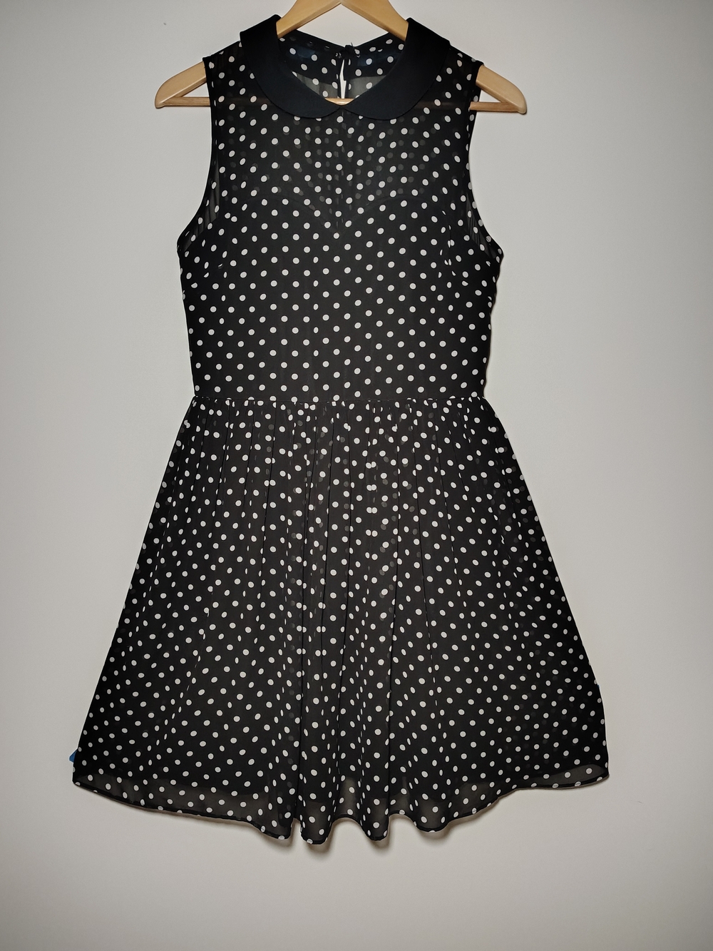 Betsey Johnson Black & White Polka Dot Pin-Up Rockabilly Inspired Dress Sz 8